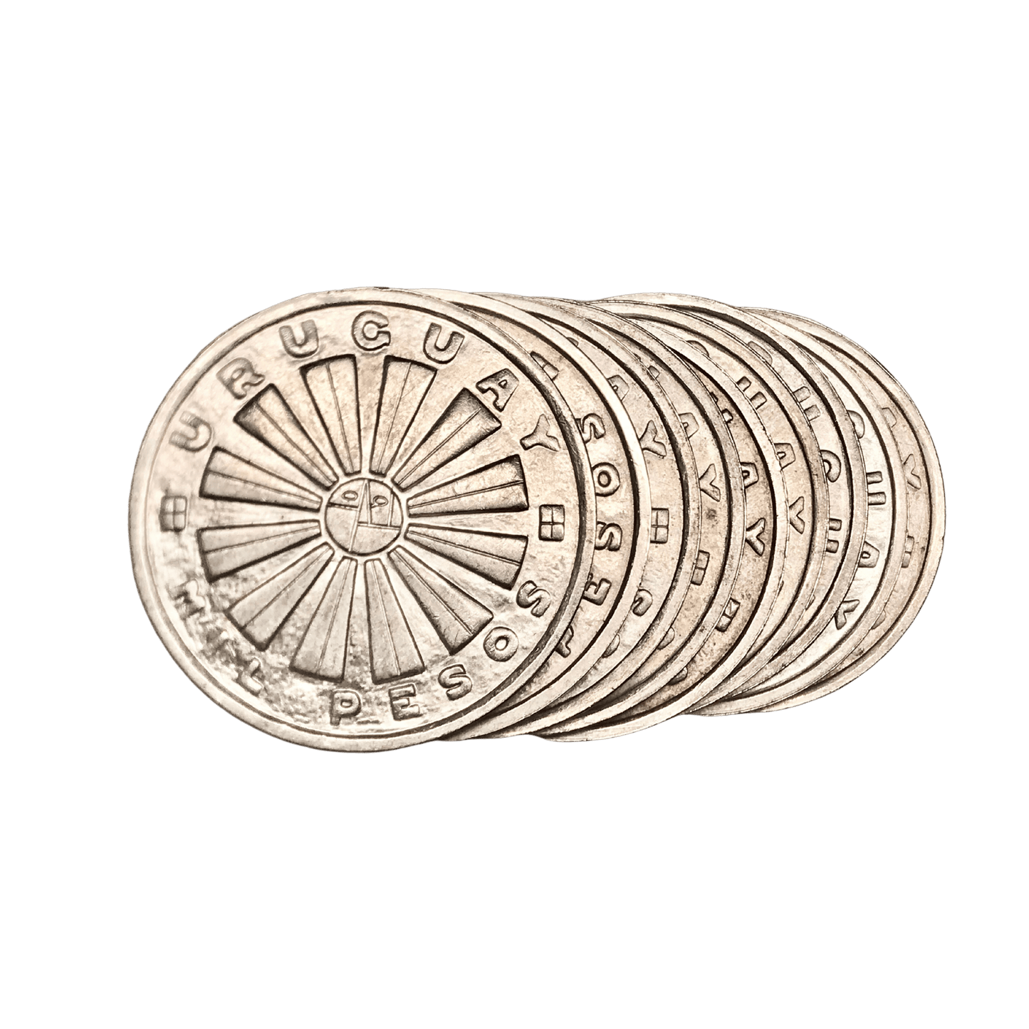 MU_ Uruguay - Lote de 9 Monedas FAO - 1000 Pesos 1969