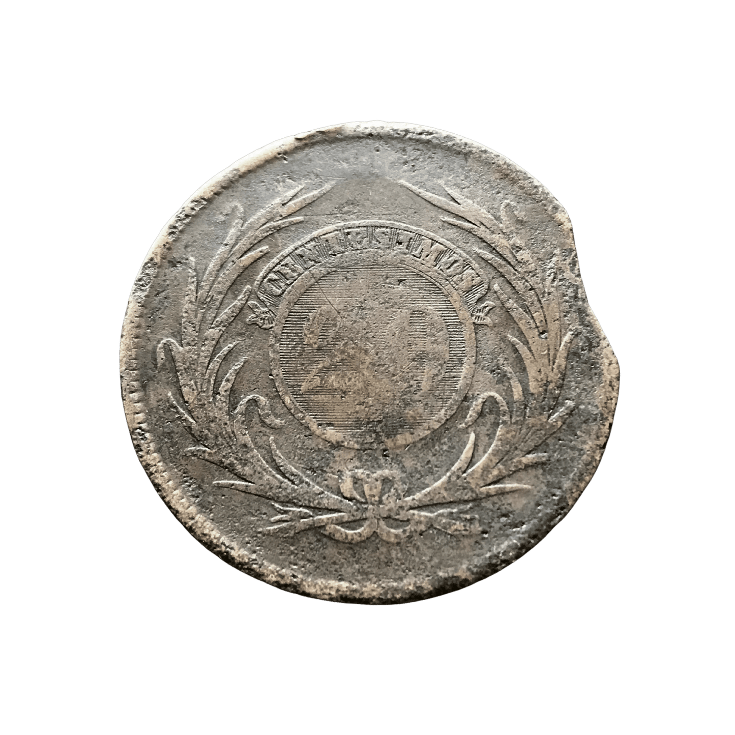 MU_ Uruguay - 20 Centésimos 1843 - 3.2.D