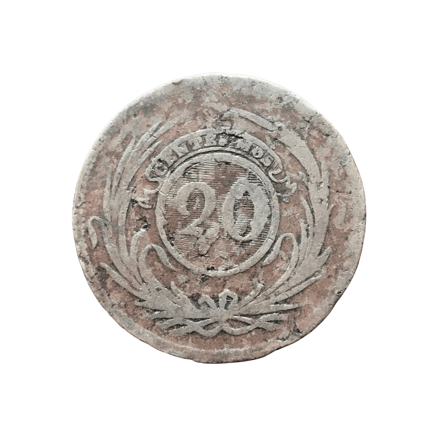 Uruguay - 1854 - 20 Centésimos - 9.1.A