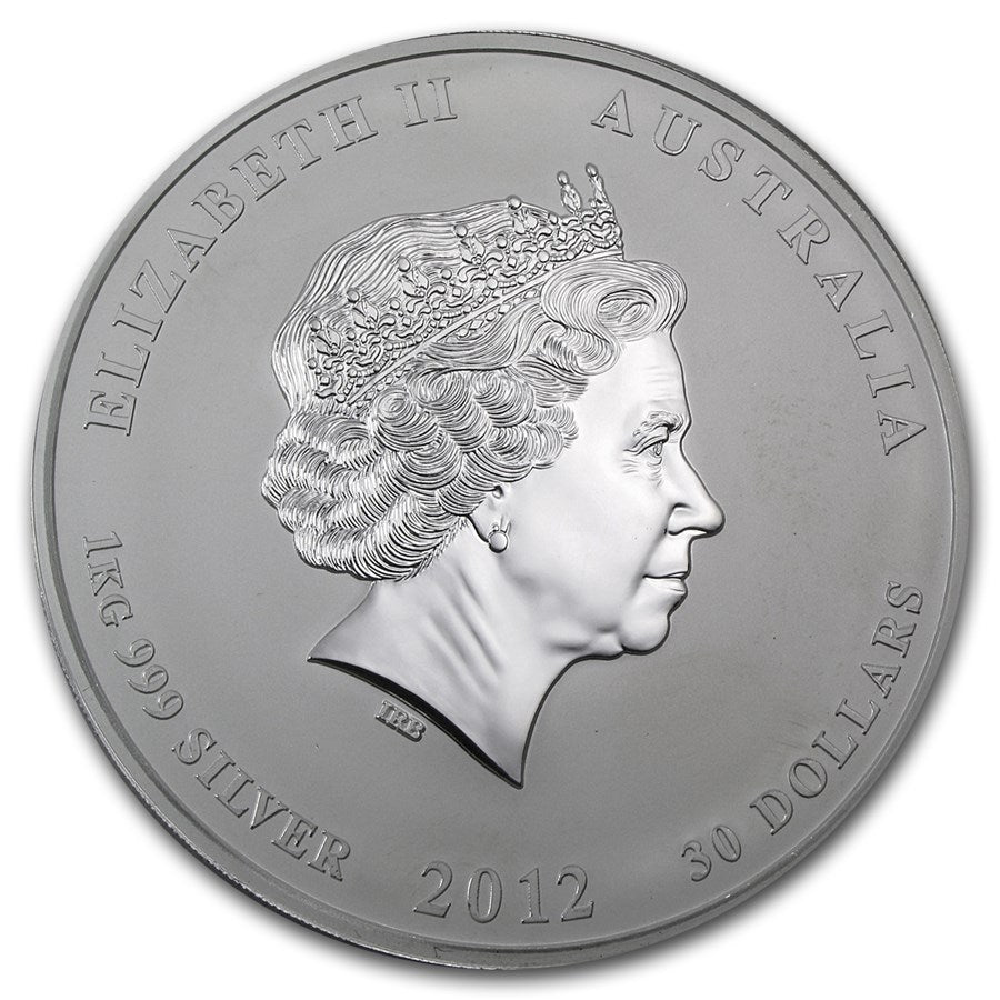 Australia - 2012 - 30 Dólares - Año del Dragon - 1kg de Plata