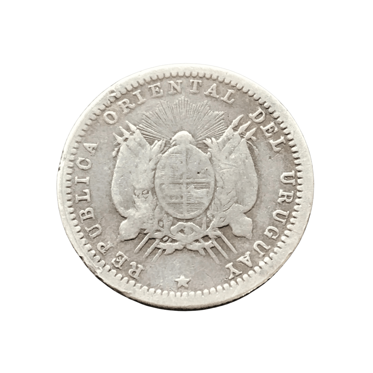 MU_ Uruguay - Ancla Invertida - 10 Centésimos 1877 - 21.2.A