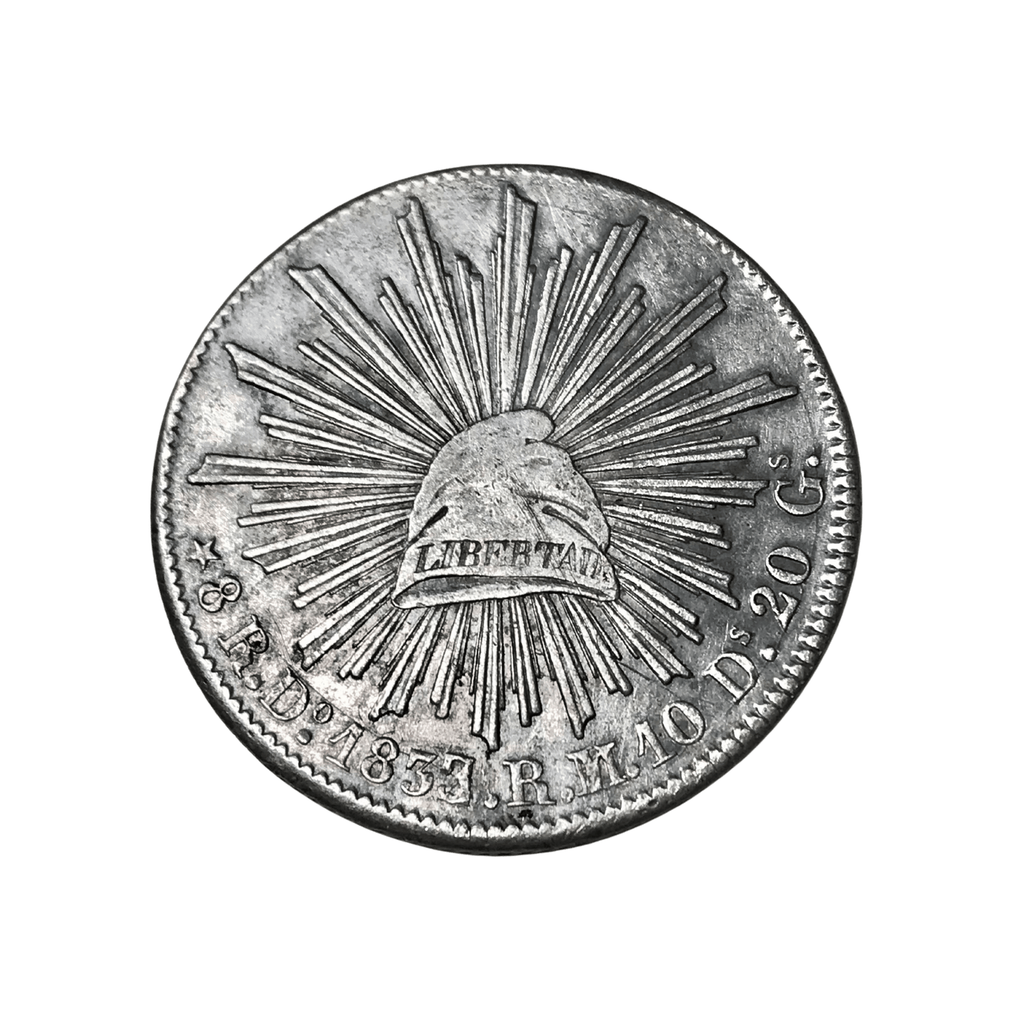 MM_ México DO - 8 Reales 1833 sobre 1832