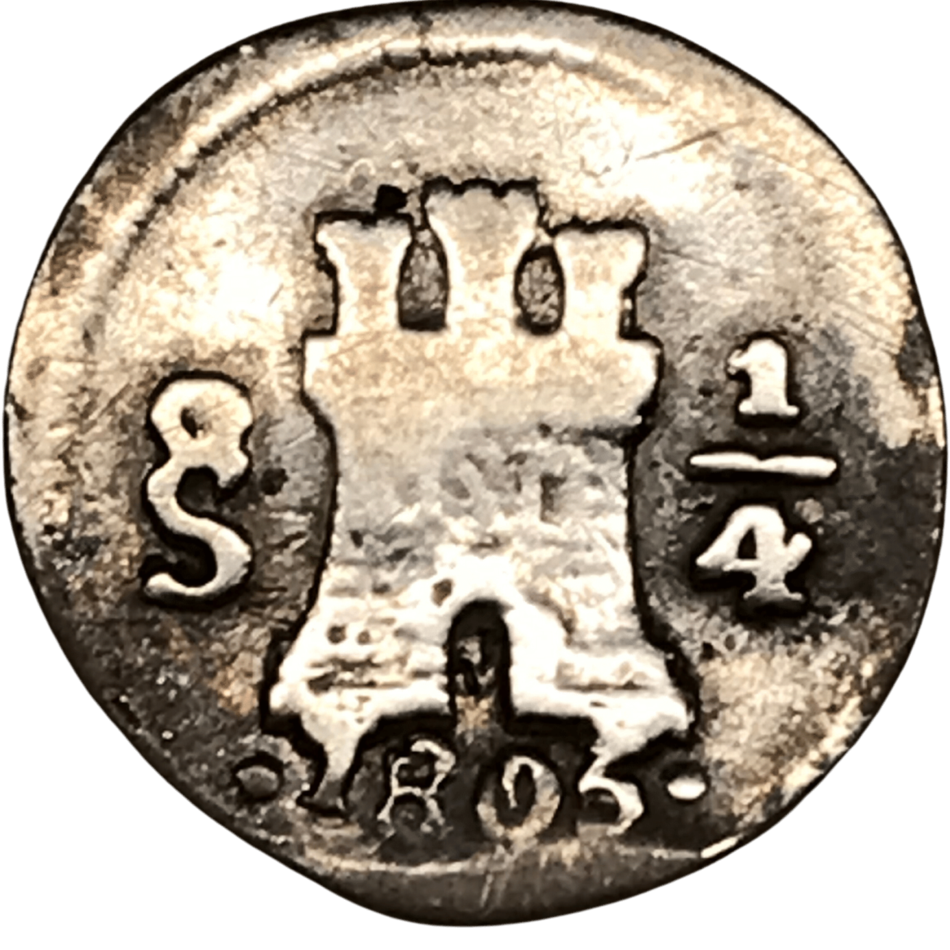España Colonial - 1805 - Chile - ¼ Real