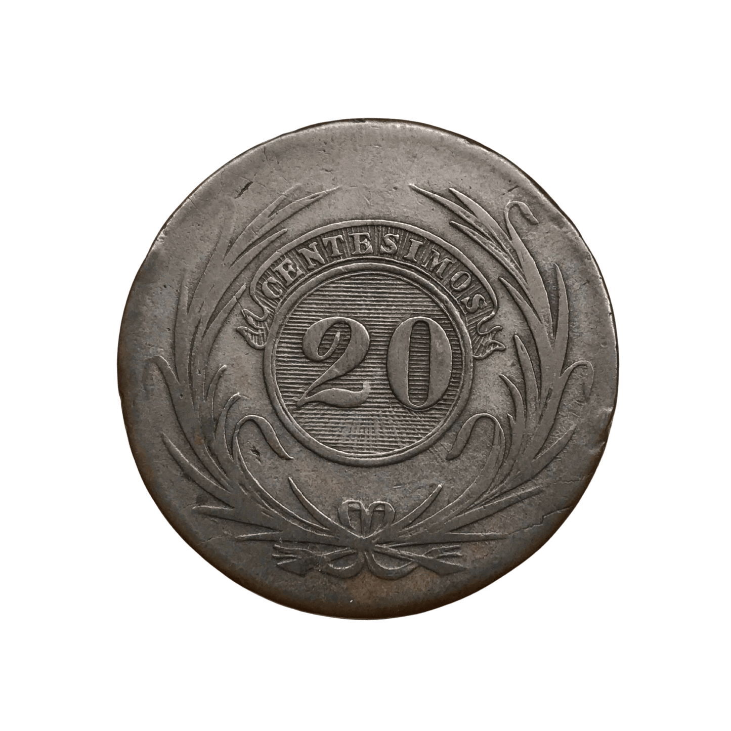 MU_ Uruguay - 20 Centésimos 1843 - 3.4.A