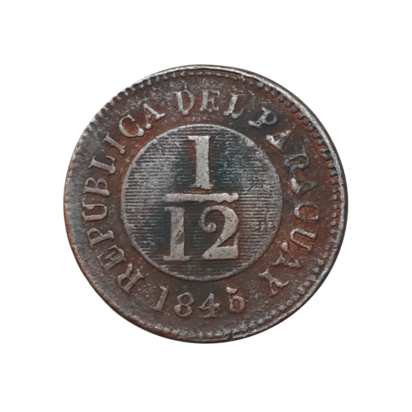 Paraguay - 1845 - ¹⁄₁₂ Real - Crudo