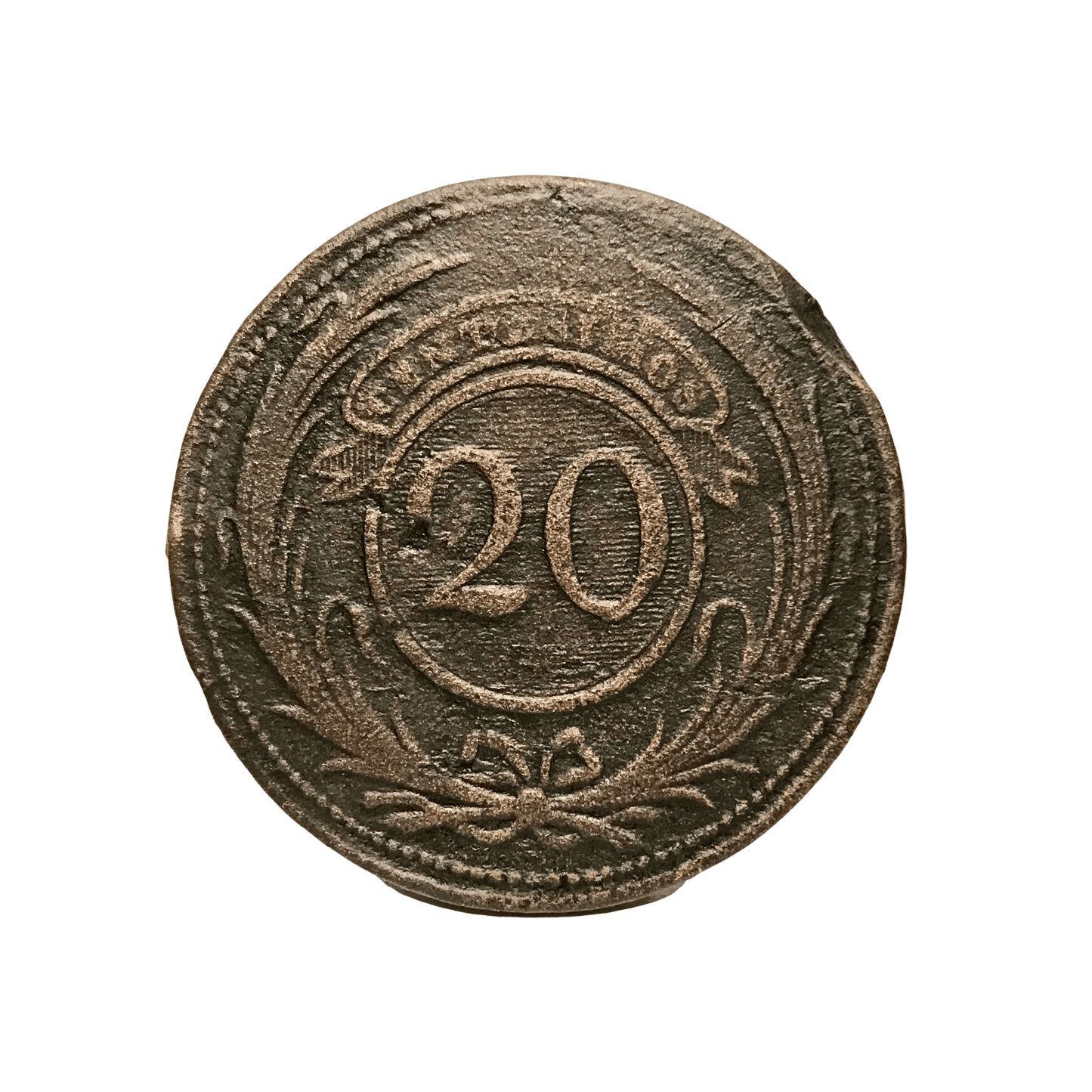 MU_ Uruguay - 20 Centésimos 1855 - 11.1.A
