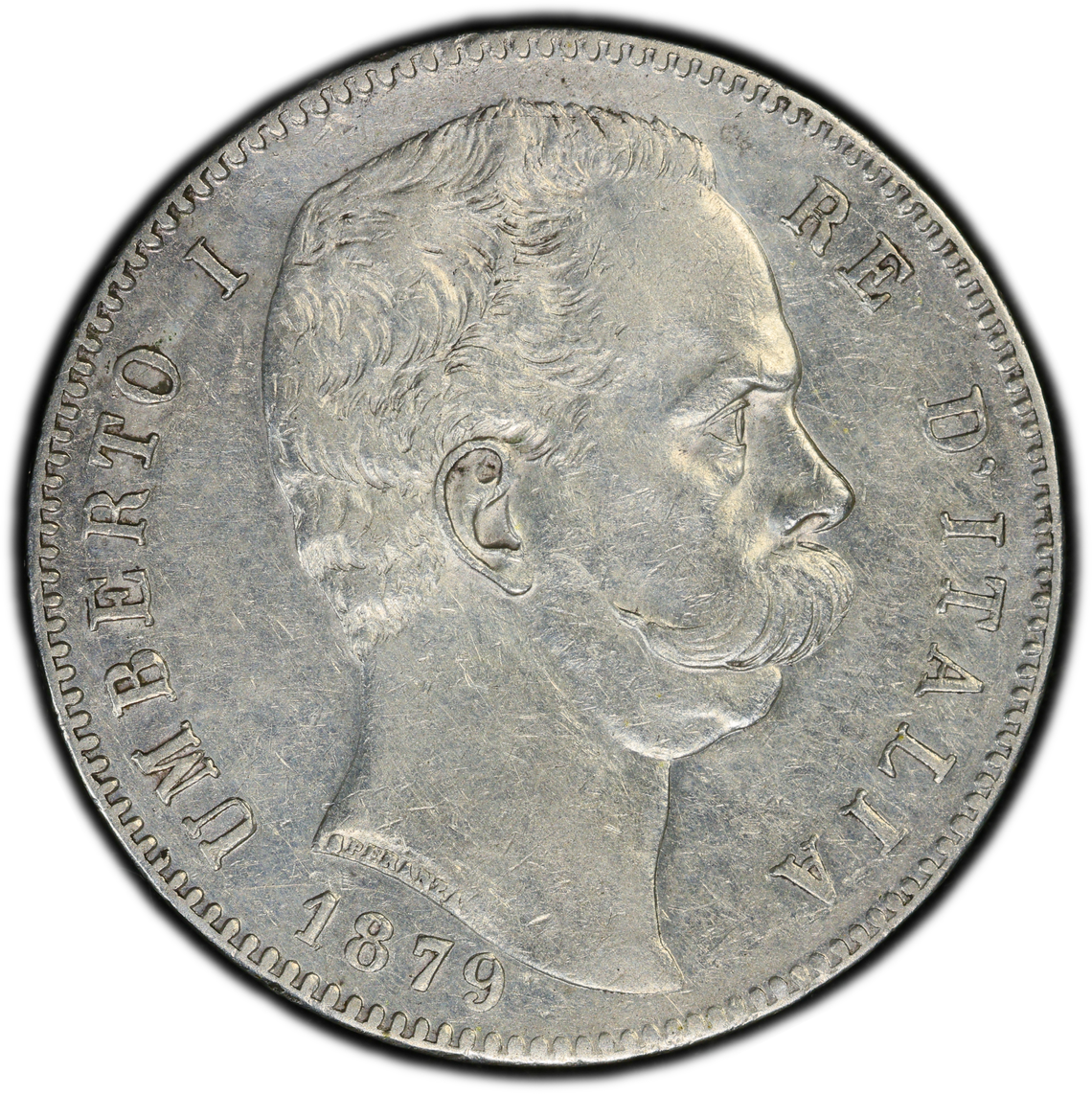 Italia - 1879 - 5 Liras - Certificada