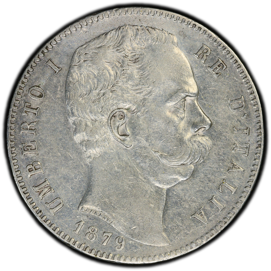 Italia - 1879 -  5 Liras - Certificada