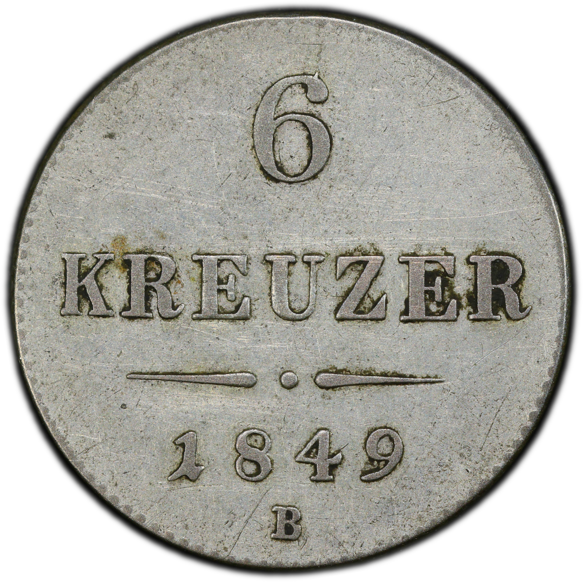 Austria - 1849 - 6 Kreuzer - Certificada
