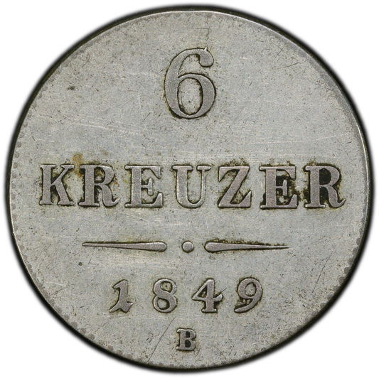 Austria - 1849 - 6 Kreuzer - Certificada