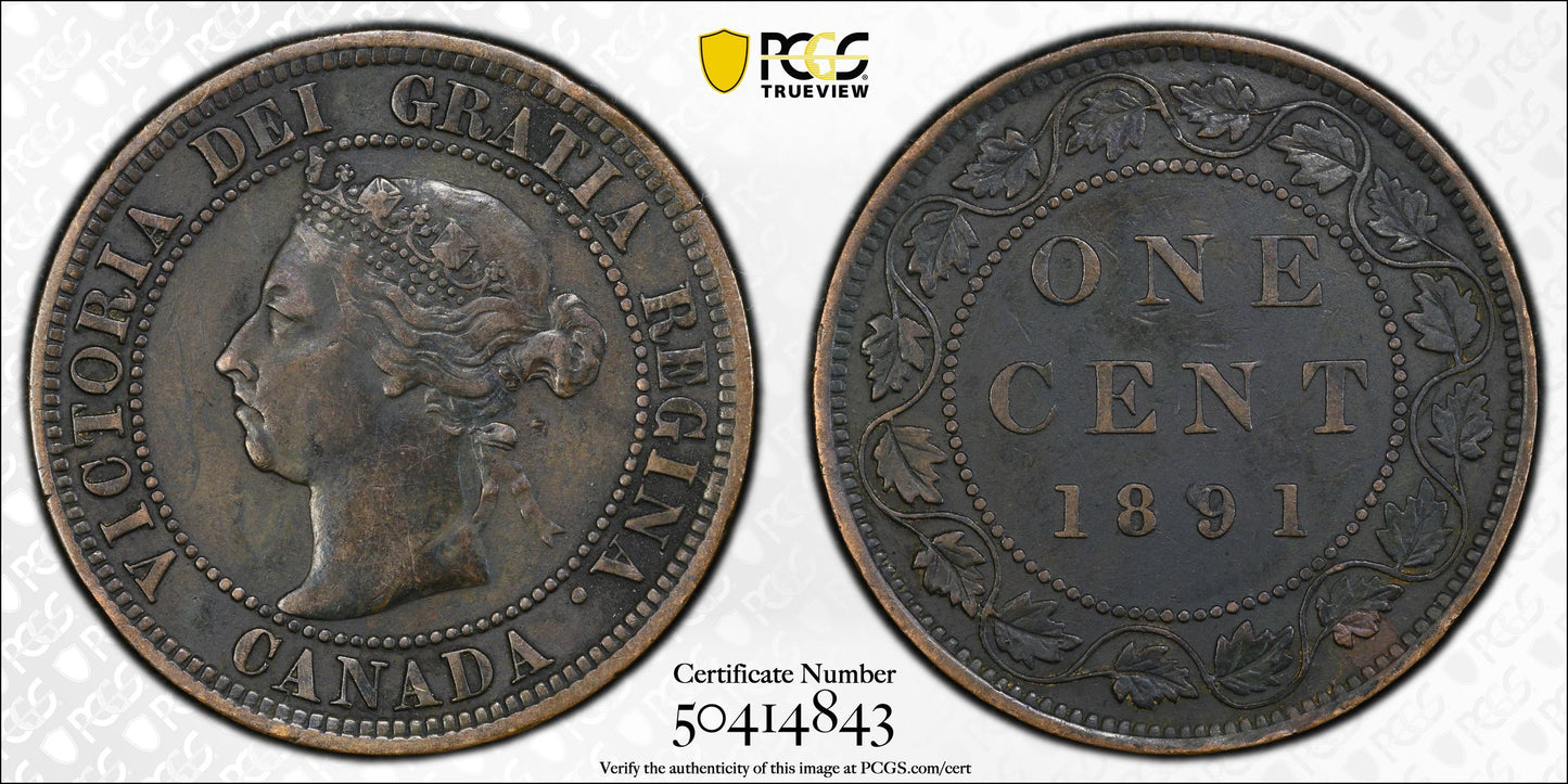 Canadá - 1891 - 1 Cent - Certificada