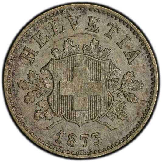 Suiza - 1873 - 10 Rappen - Certificada