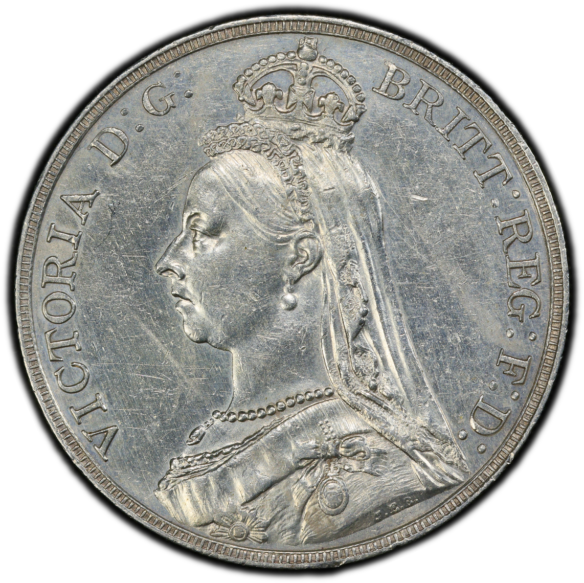 Gran Bretaña - 1889 - 1 Corona - Certificada