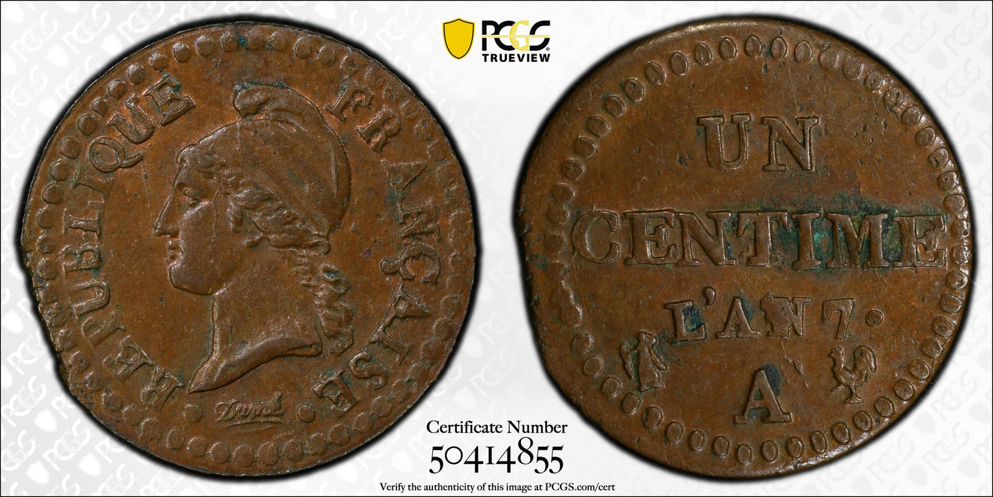 Francia - 1789 - 1 Cent - Certificada