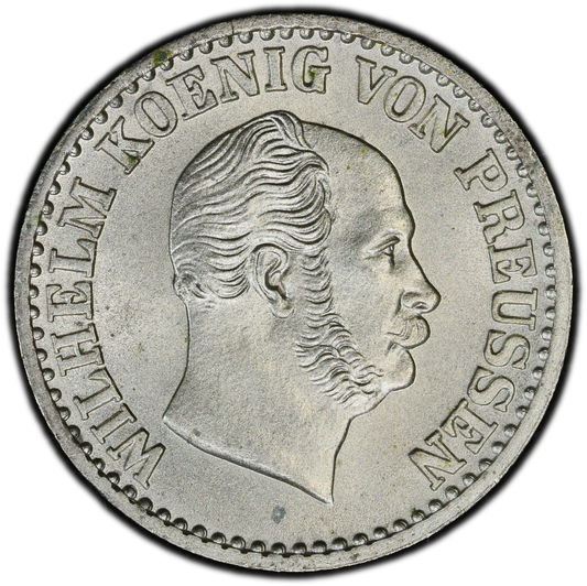 Alemania - 1870 - Prusia - 1 Grosch de Plata  - Certificada