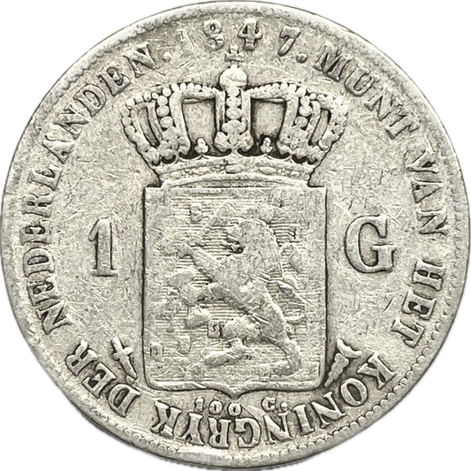 Países Bajos - 1847 - 1 Gulden