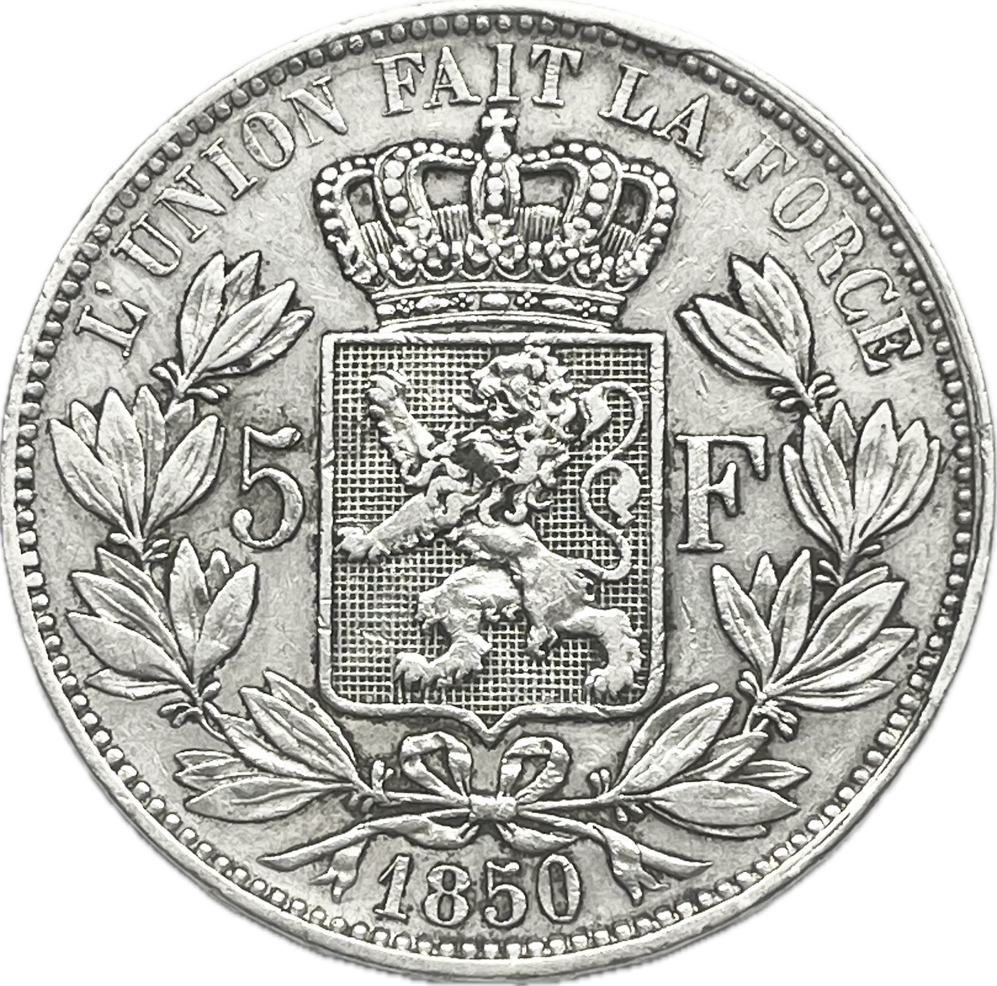 Bélgica - 1850 - 5 Francos