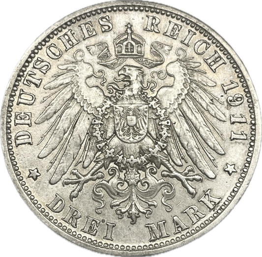Alemania - 1911 - Bavaria - 3 Marcos - D