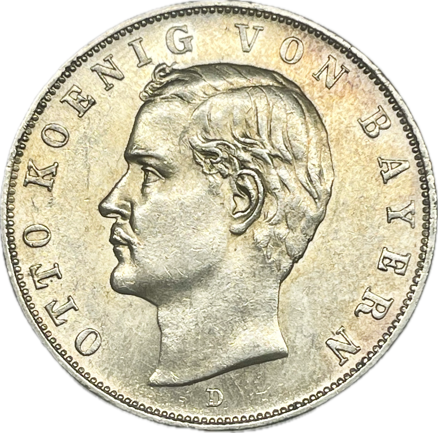 Alemania - 1911 - Bavaria - 3 Marcos - D - Sin Circular