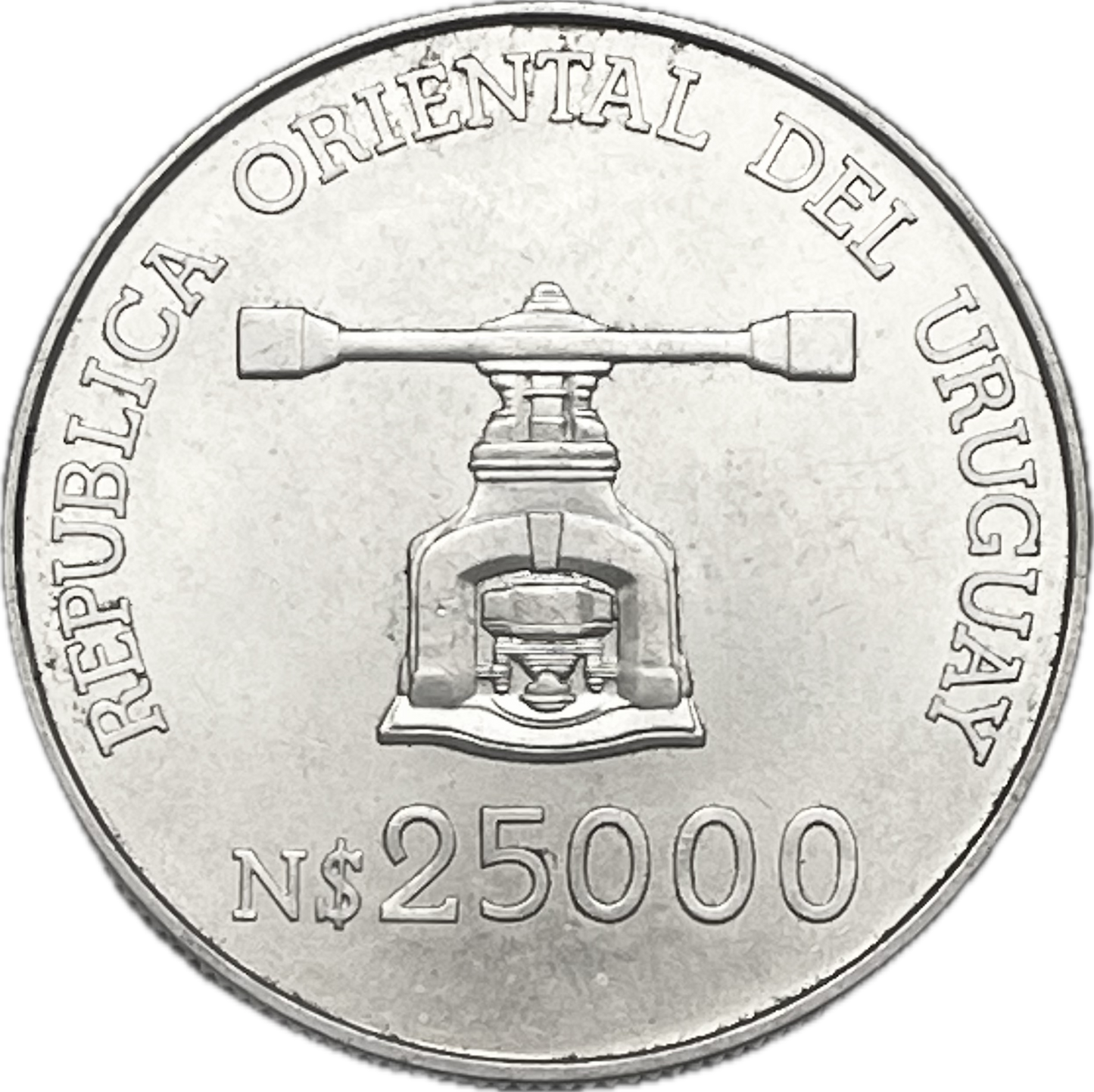 Uruguay - 1992 - N$ 25.000 - 25 años del Banco Central del Uruguay