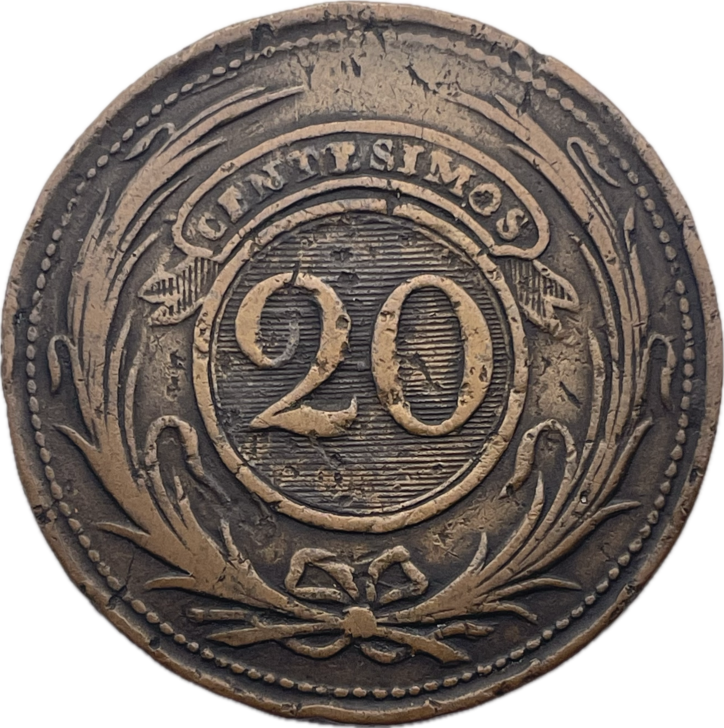 Uruguay - 1855 - 20 Centésimos