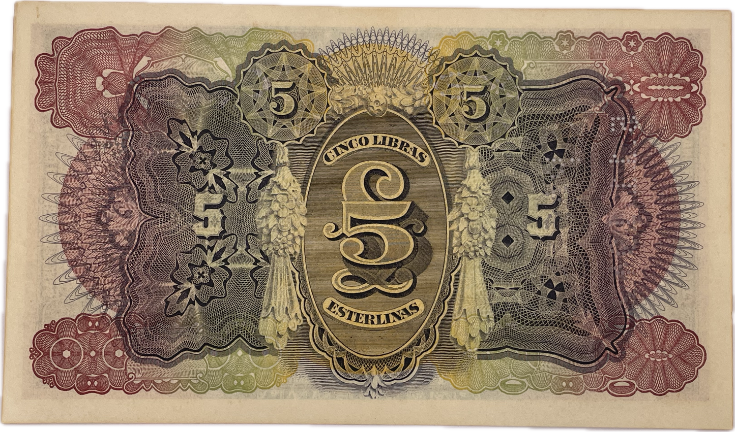 Mozambique - 1934 - 5 Libras - Sin Circular