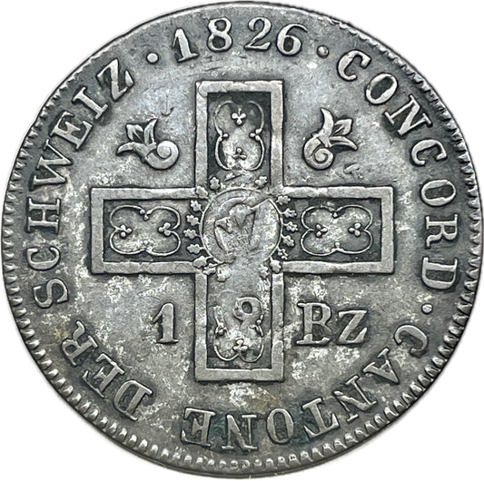Suiza - 1826 - Basilea - 1 Batzen