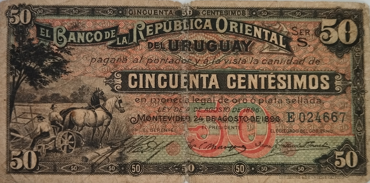 Uruguay - 1896 - 50 Centésimos