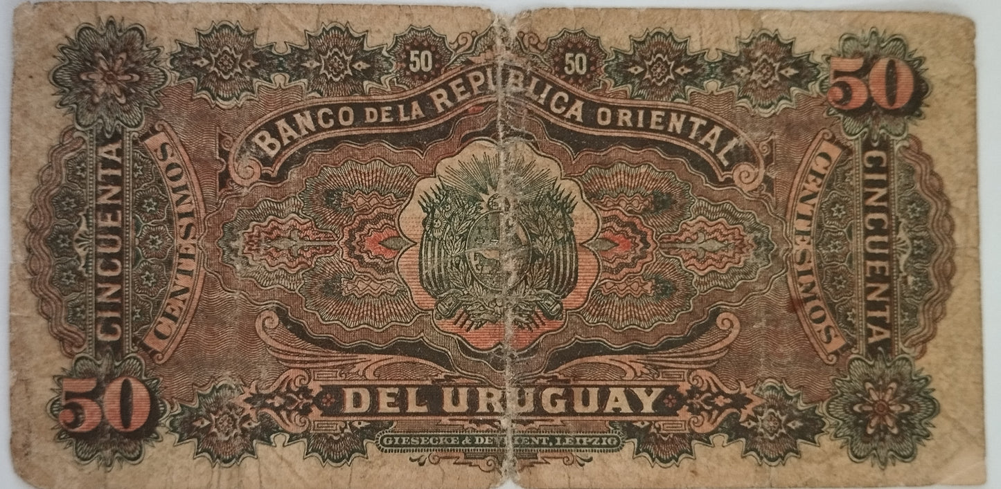 Uruguay - 1896 - 50 Centésimos