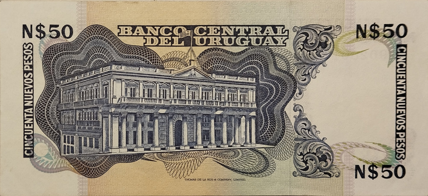 Uruguay - 1989 - N$50 - Serie G Reposición