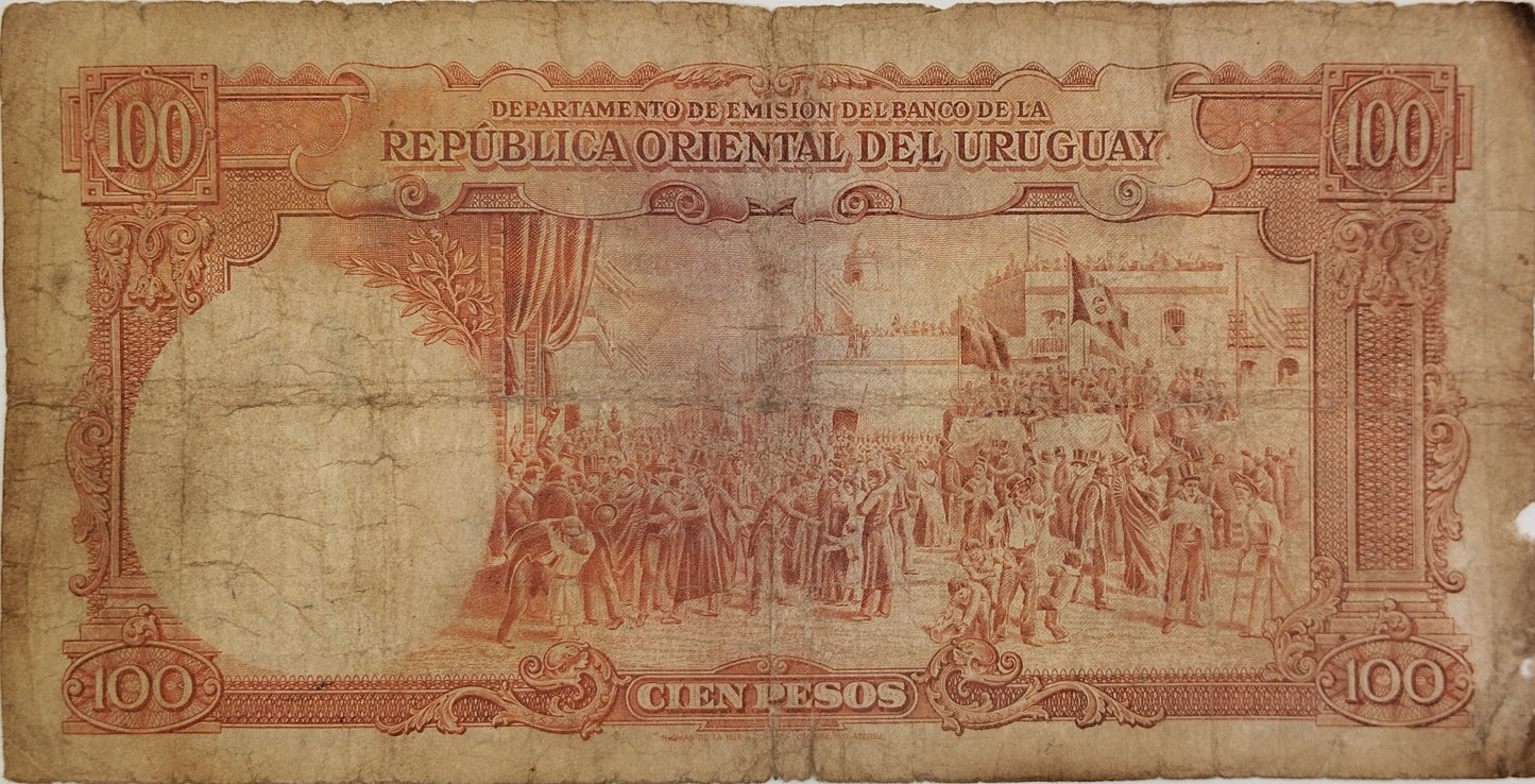 Uruguay - 1935 - 100 Pesos - 9.VII.1 - Banco de la Republica Oriental del Uruguay