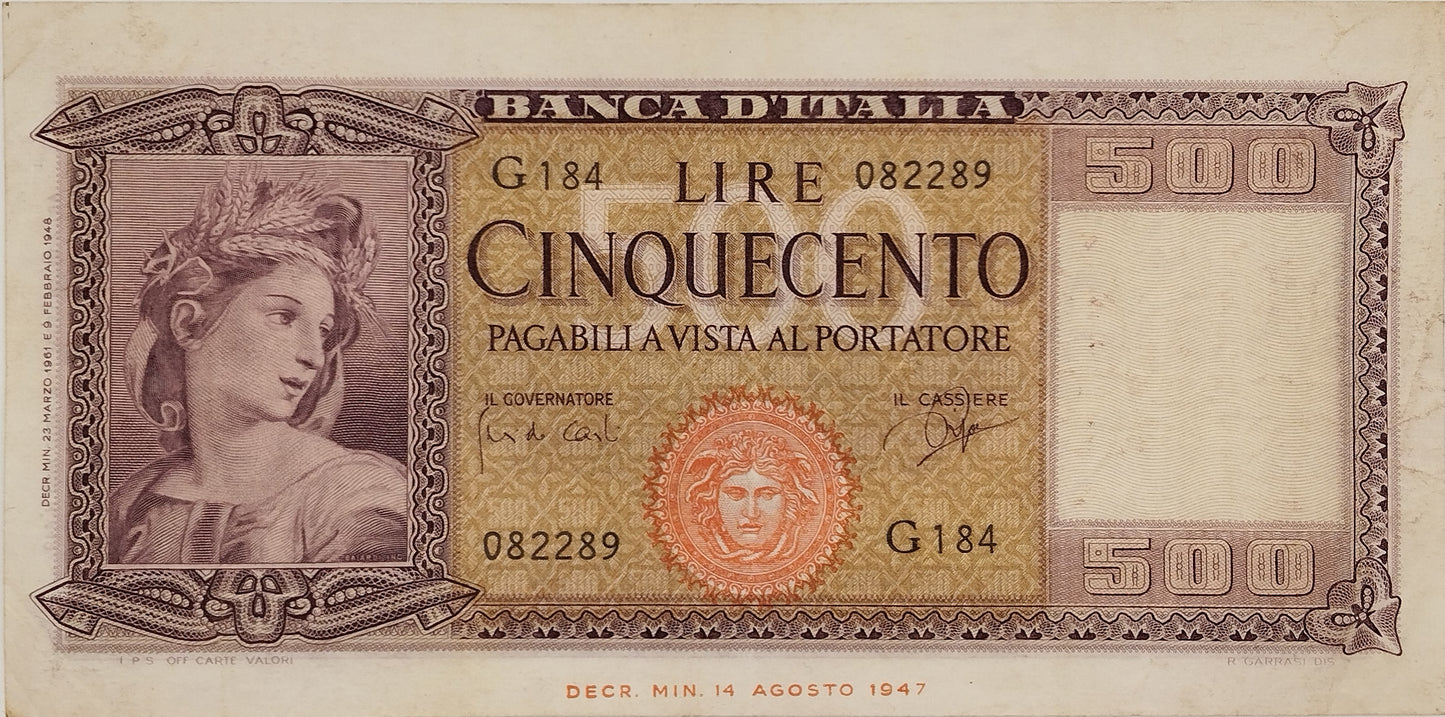 Italia - 1961 - 500 Liras
