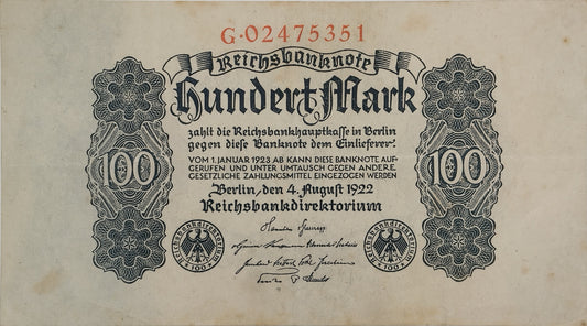 Alemania - 1922 - 100 Marcos