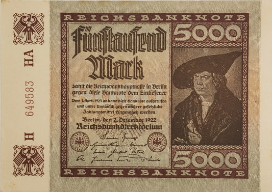 Alemania - 1922 - 5000 Marcos