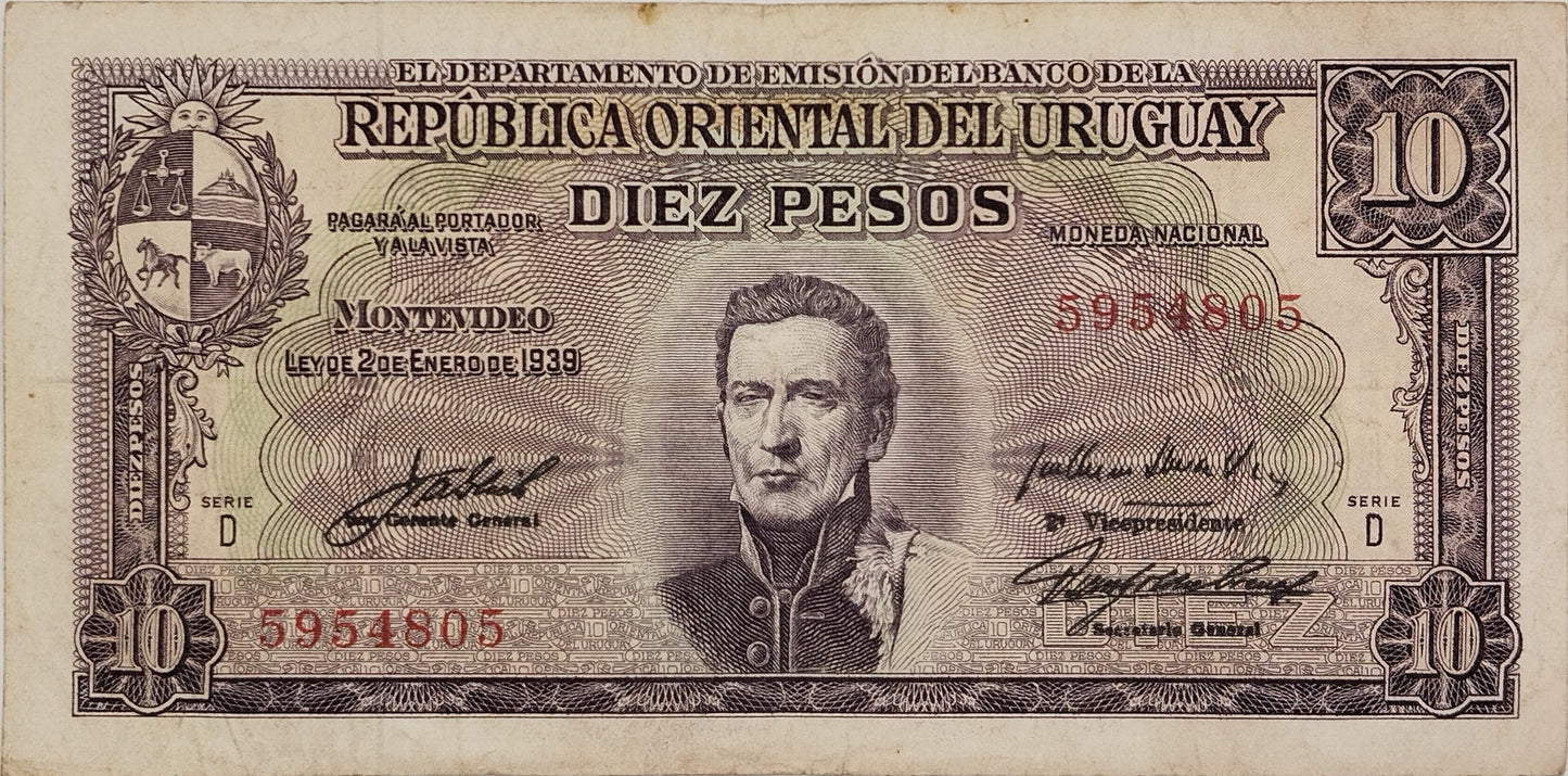 Uruguay - 1939 - 10 Pesos - 10.V.24