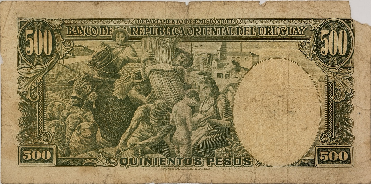 Uruguay - 1939 - 500 Pesos - 10.VIII.15