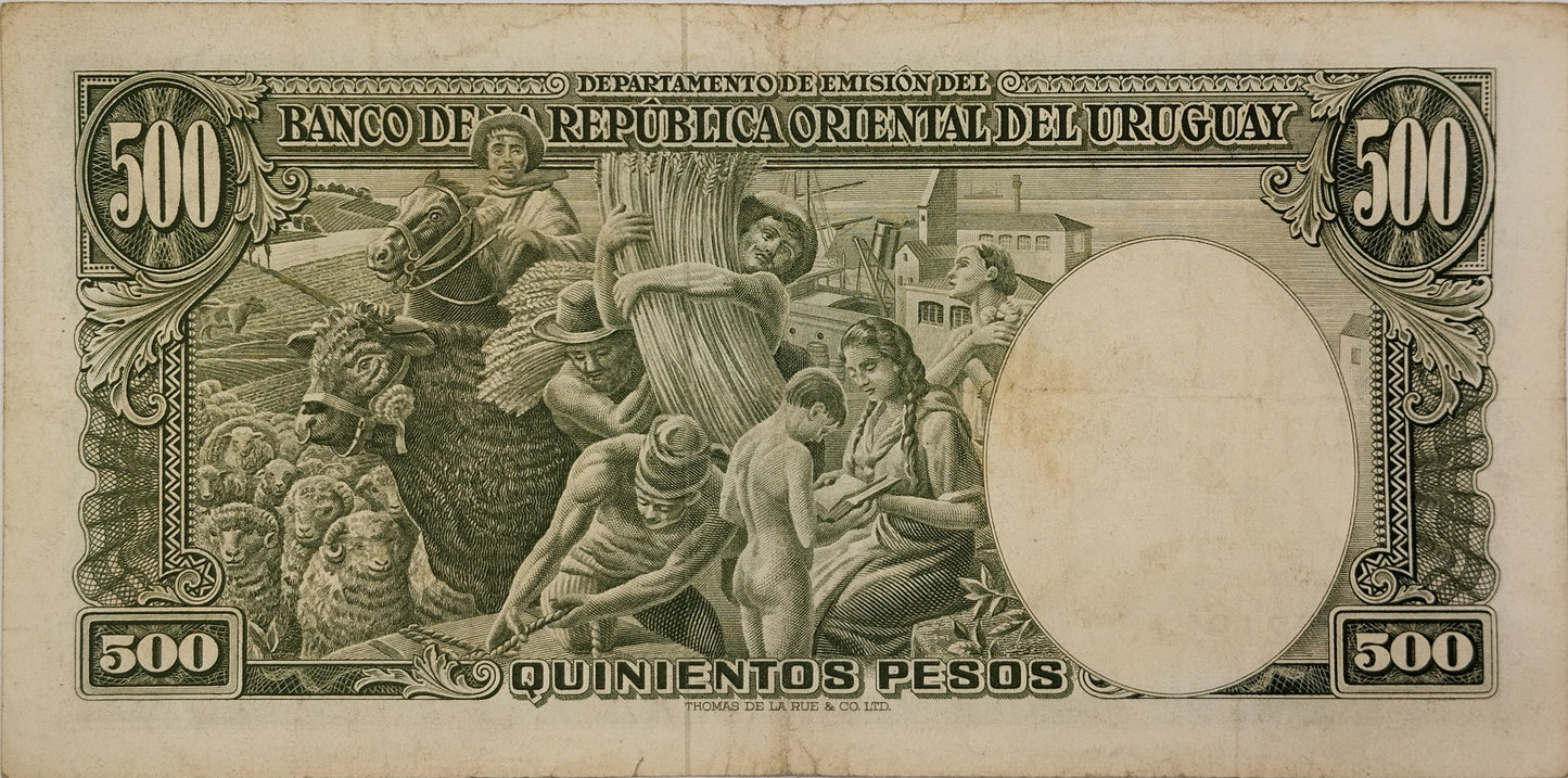 Uruguay - 1939 - 500 Pesos - 10.VIII.17
