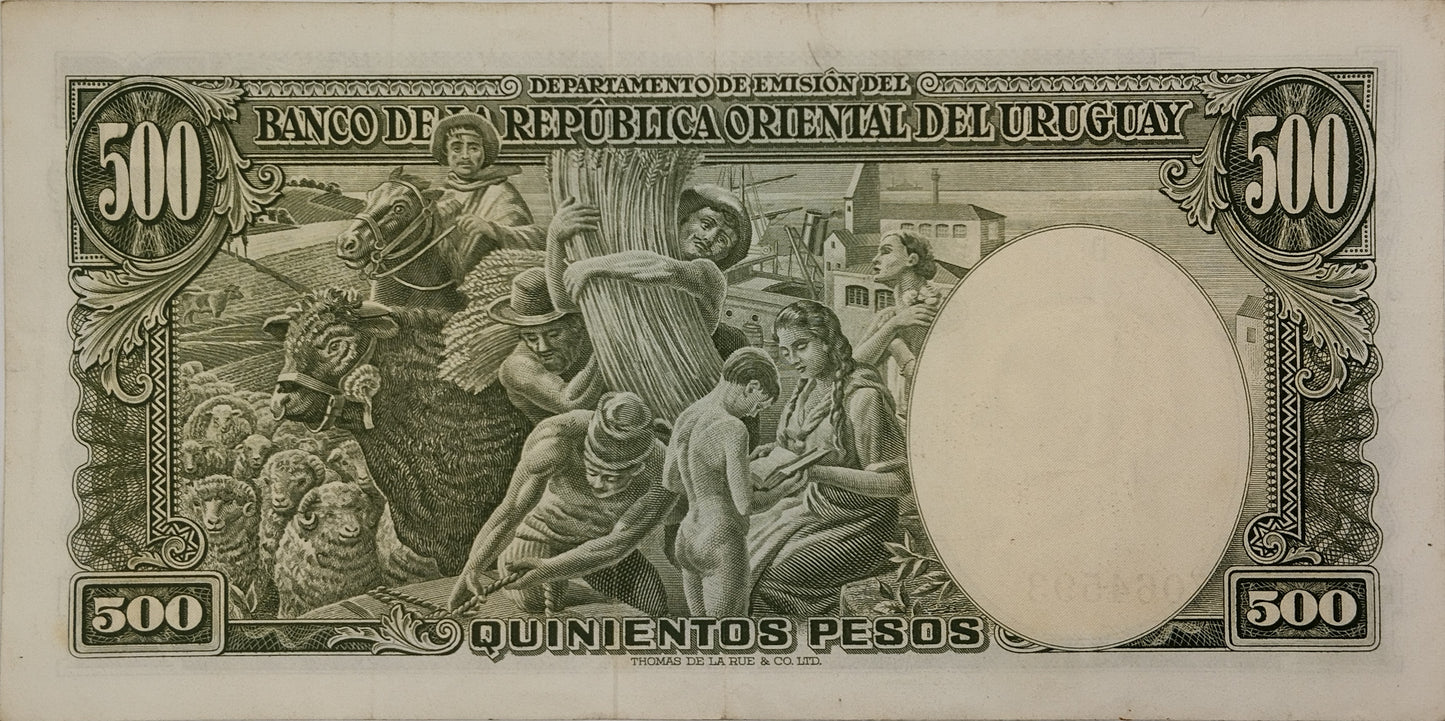 Uruguay - 1939 - 500 Pesos - 10.VIII.17