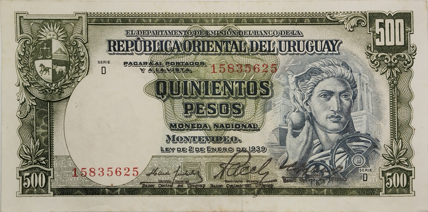 Uruguay - 1939 - 500 Pesos - 4.D1.2