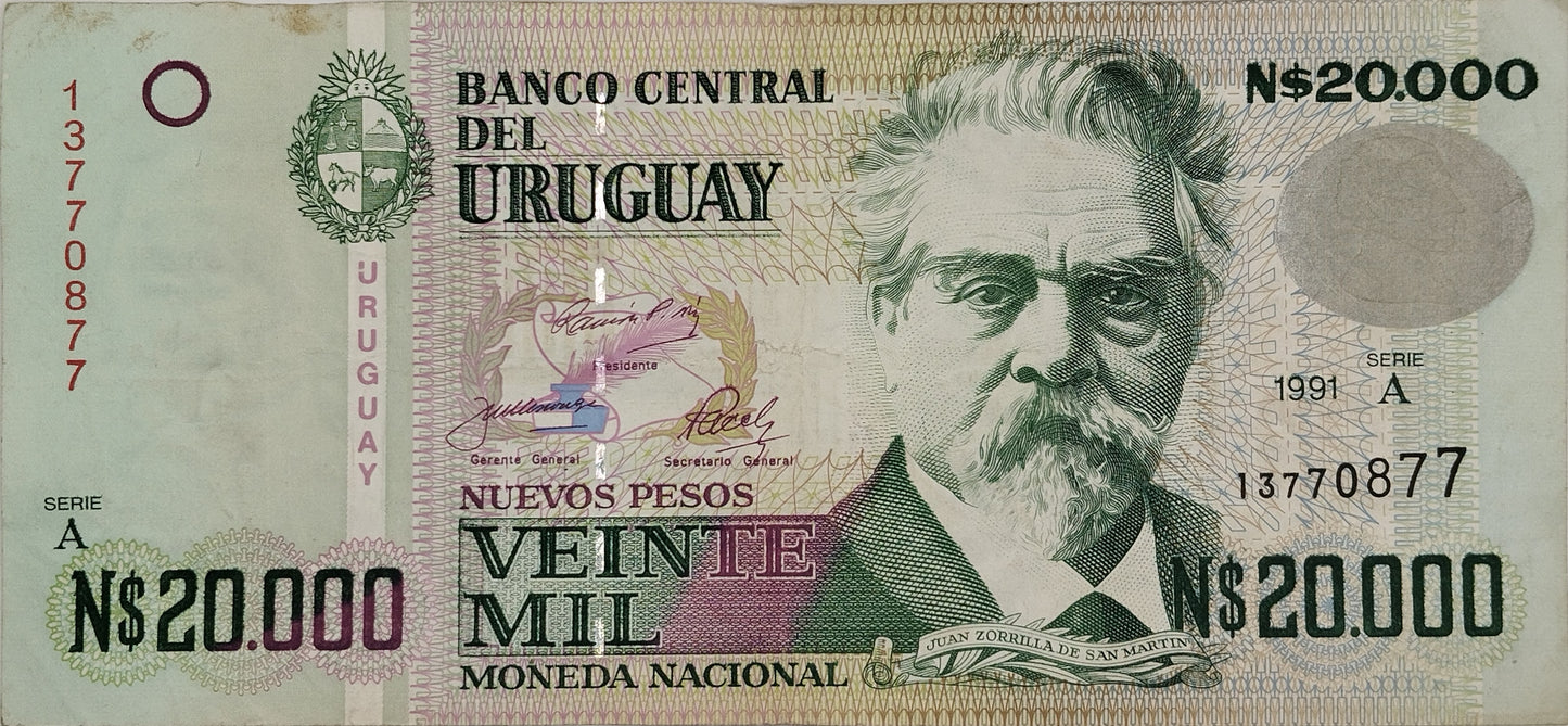 Uruguay - 1991 - N$ 20.000 - 3A2
