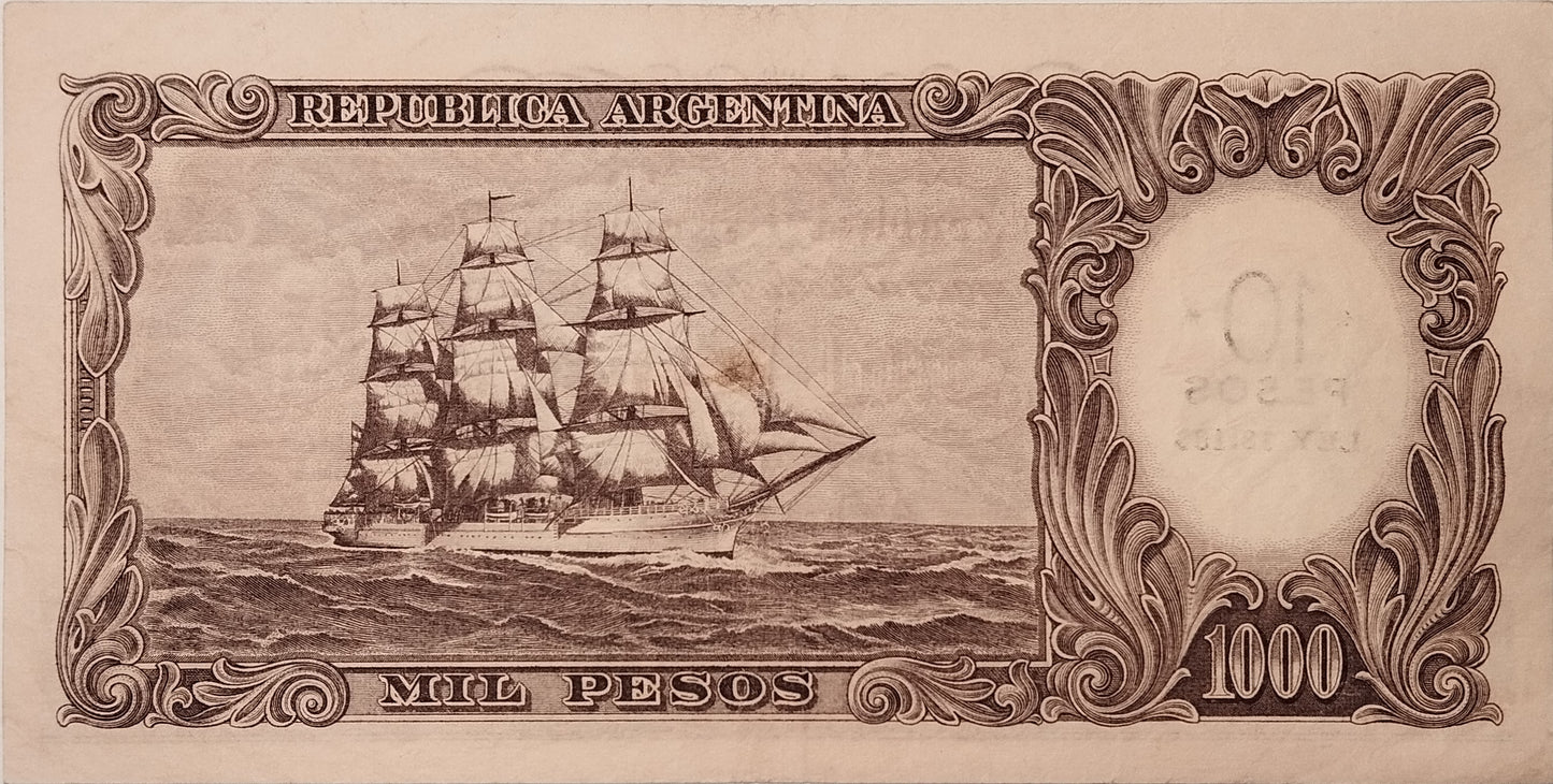 Argentina - 1969 - 10 Pesos marcado sobre 1000 Pesos