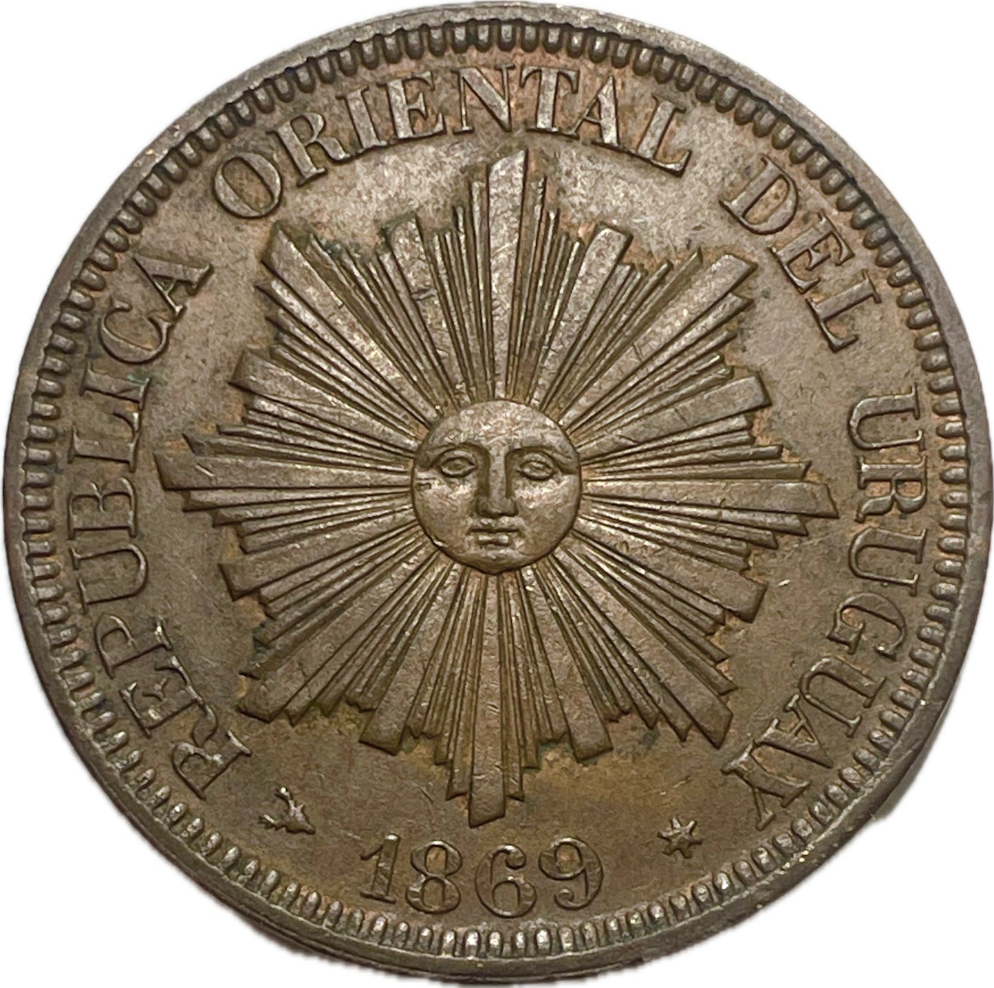 Uruguay - 1869 - 4 Centésimos - Sin Circular