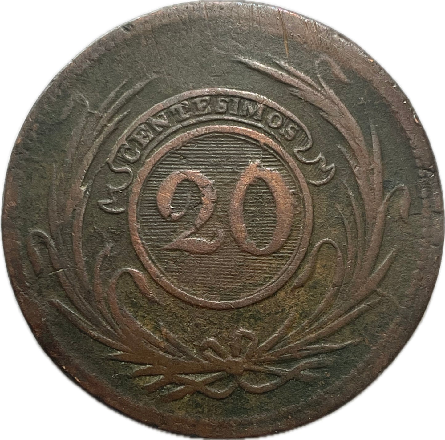 Uruguay - 1854 - 20 Centésimos