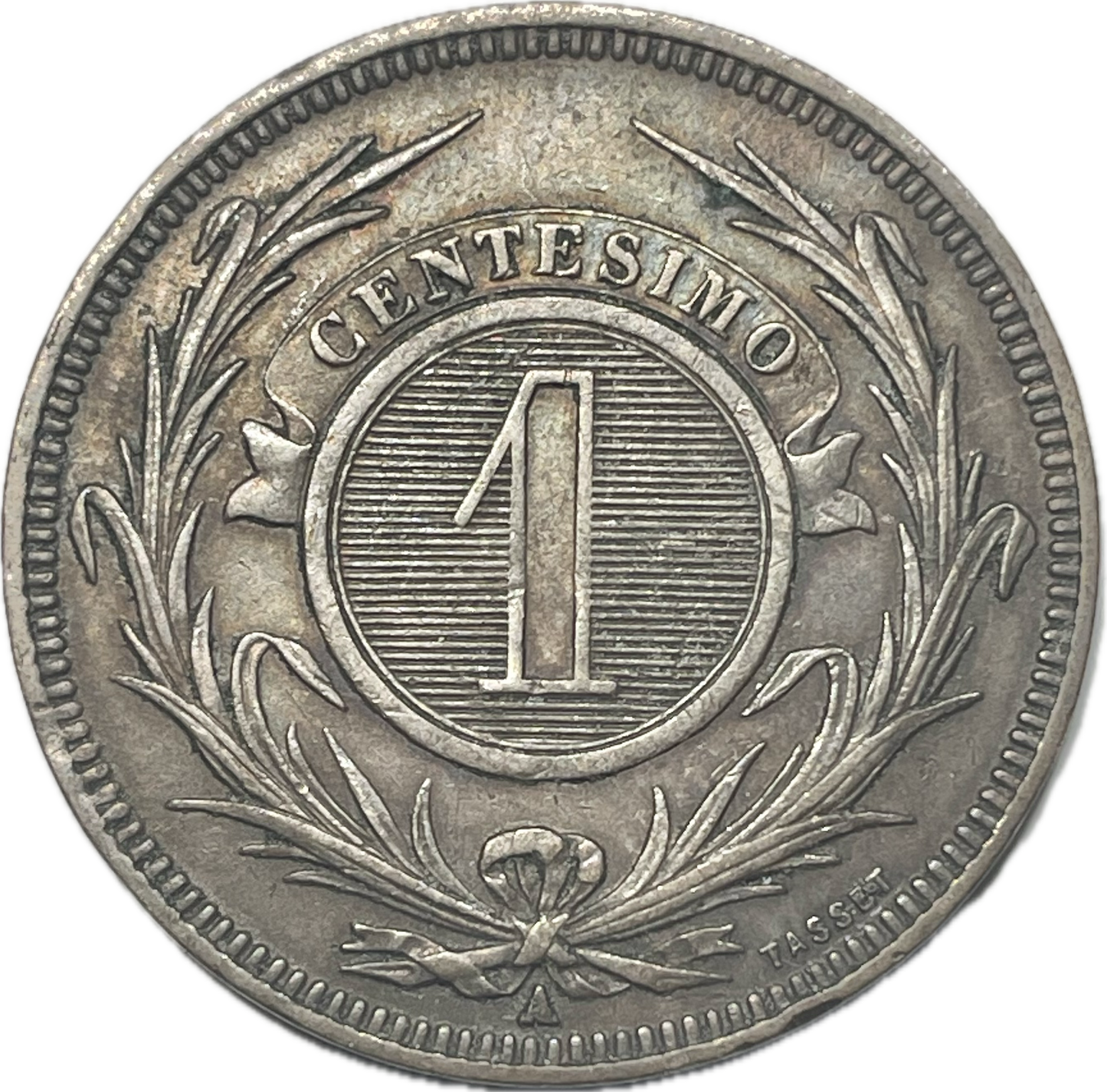 Uruguay - 1869 - 1 Centésimos - Variante de Perlas