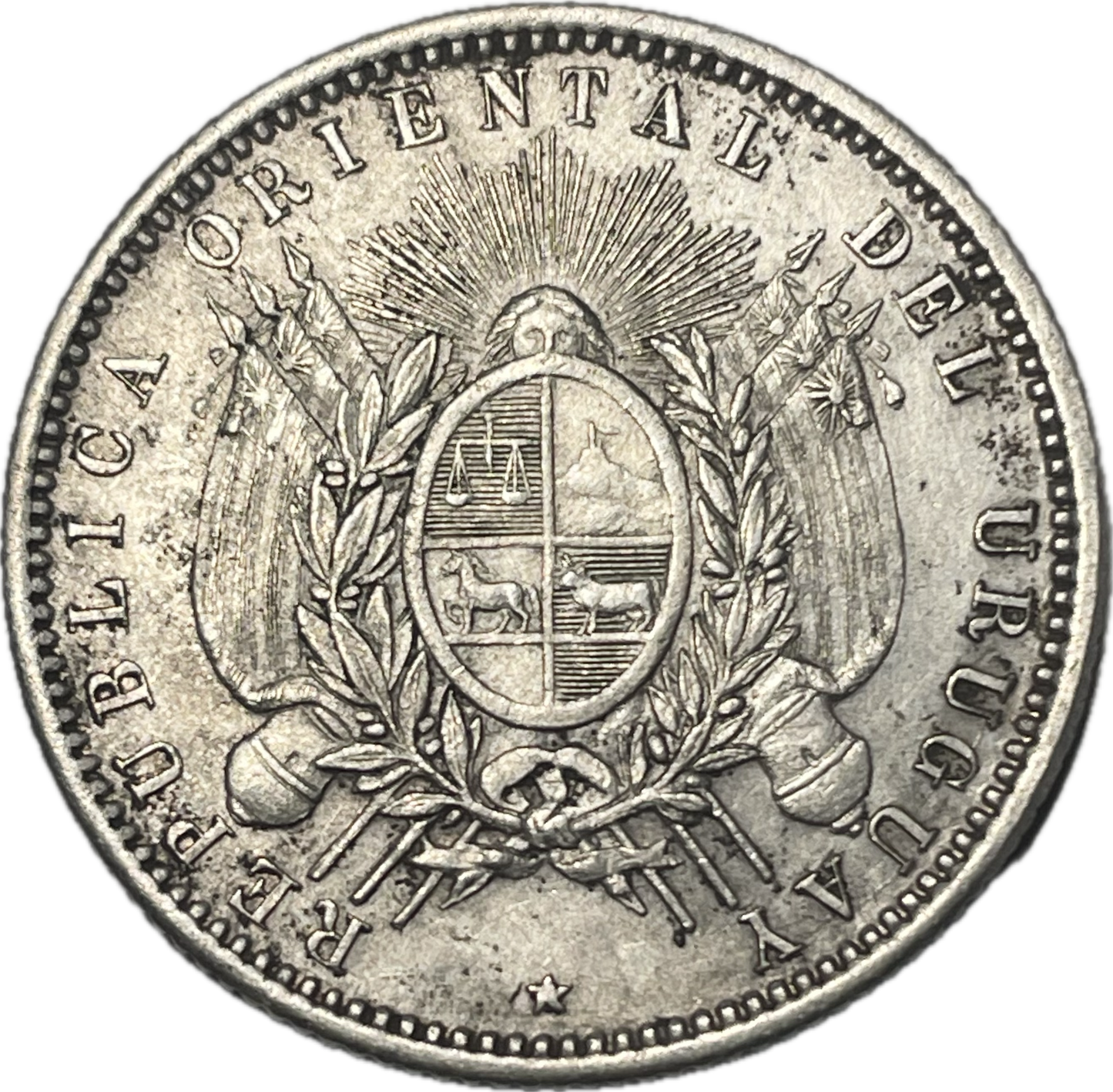 Uruguay - 1877 - 20 Centésimos - SIn Circular