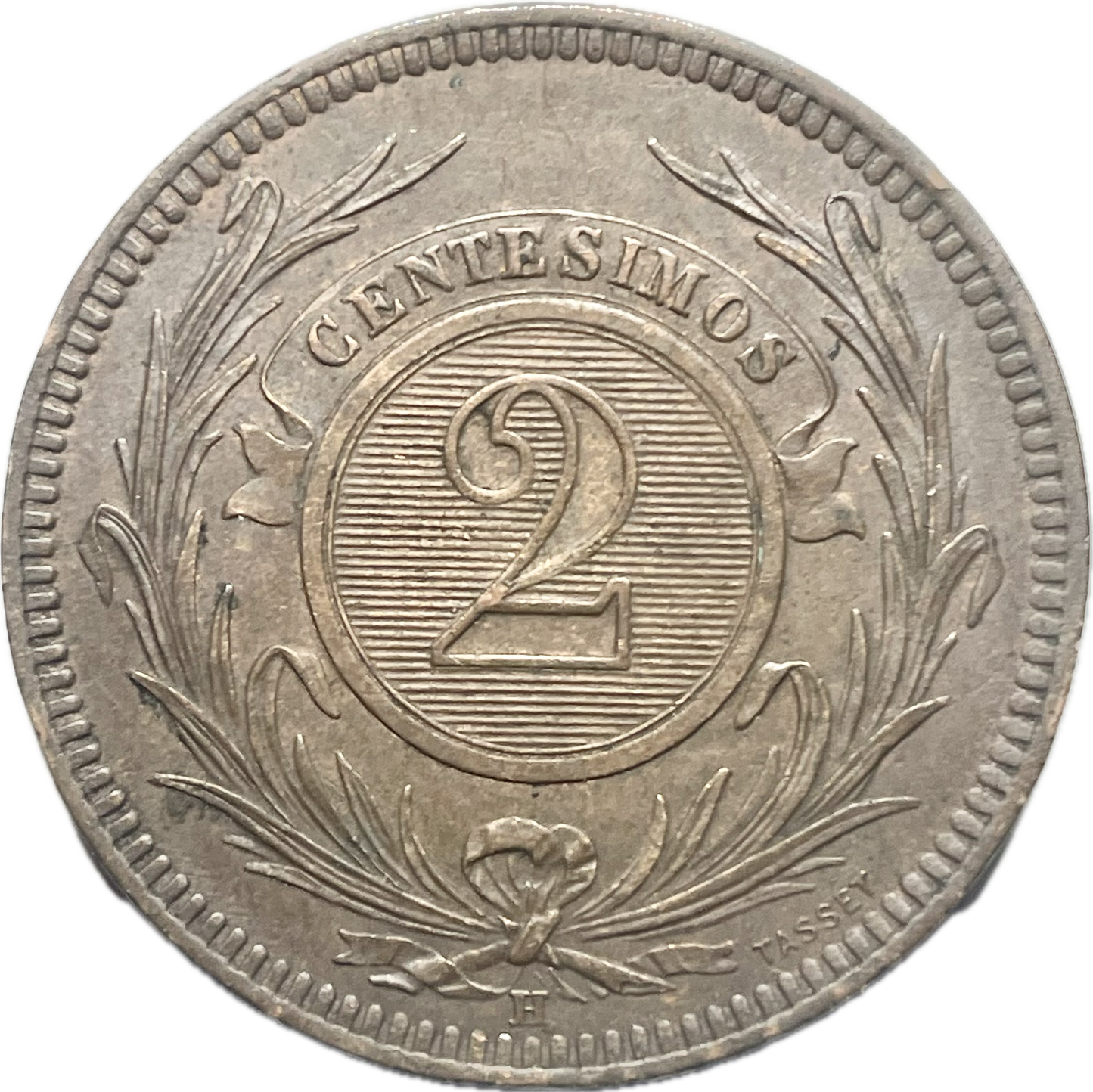 Uruguay - 1869 - 2 Centésimos - Sin Circular