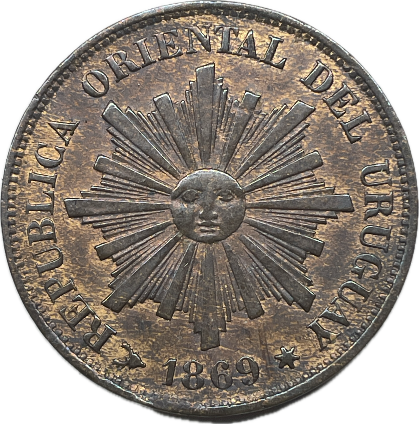 Uruguay - 1869 - 1 Centésimo H - Sin Circular