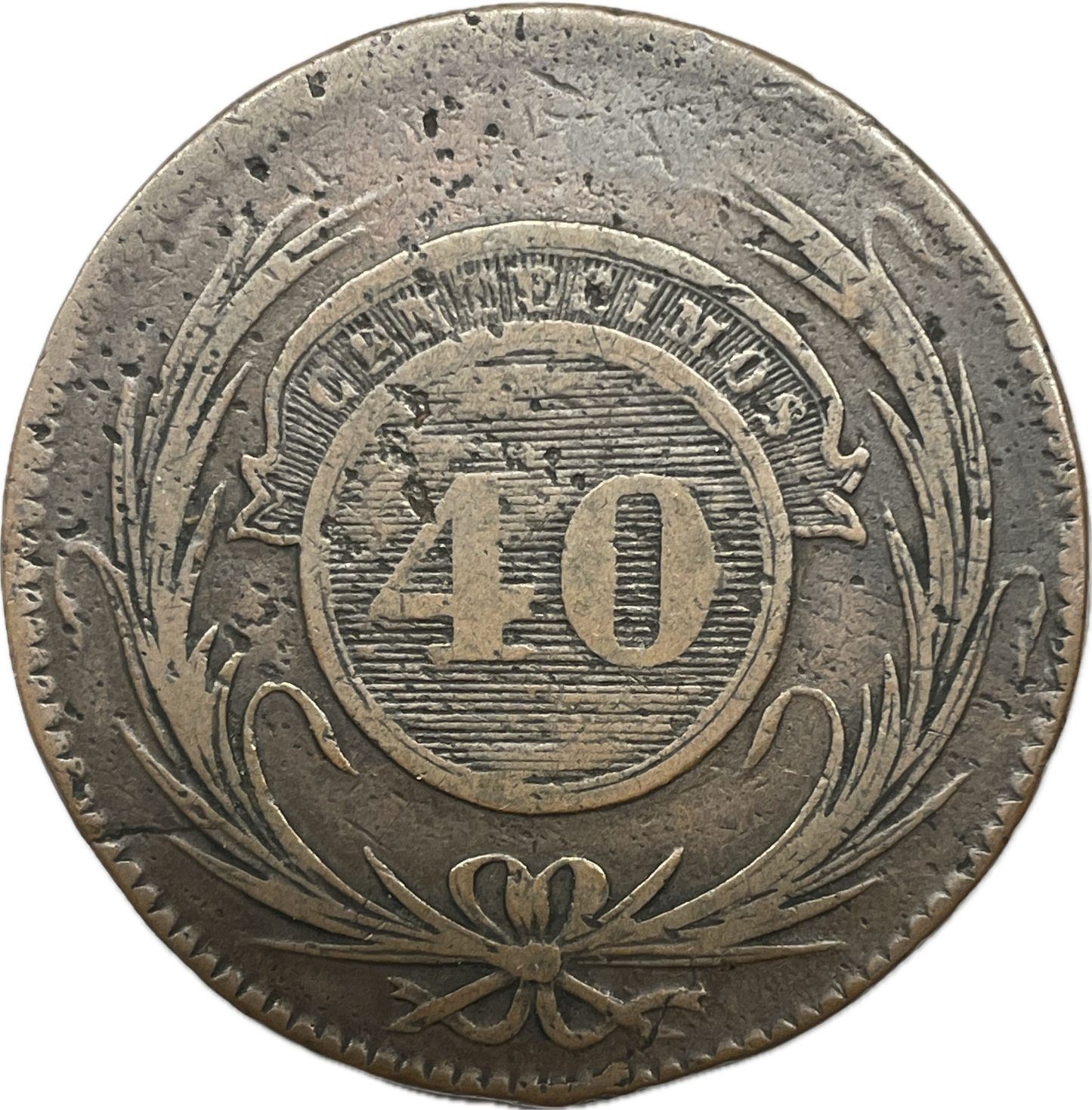 Uruguay - 1844 - 40 Centésimos - 6.10.1
