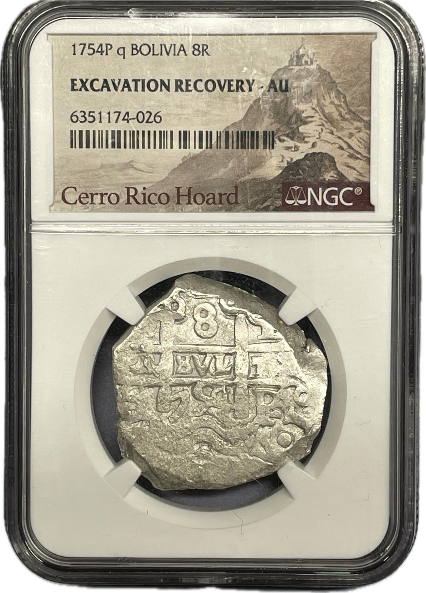 España Colonial - 1754 - Potosí - 8 Reales - Certificada