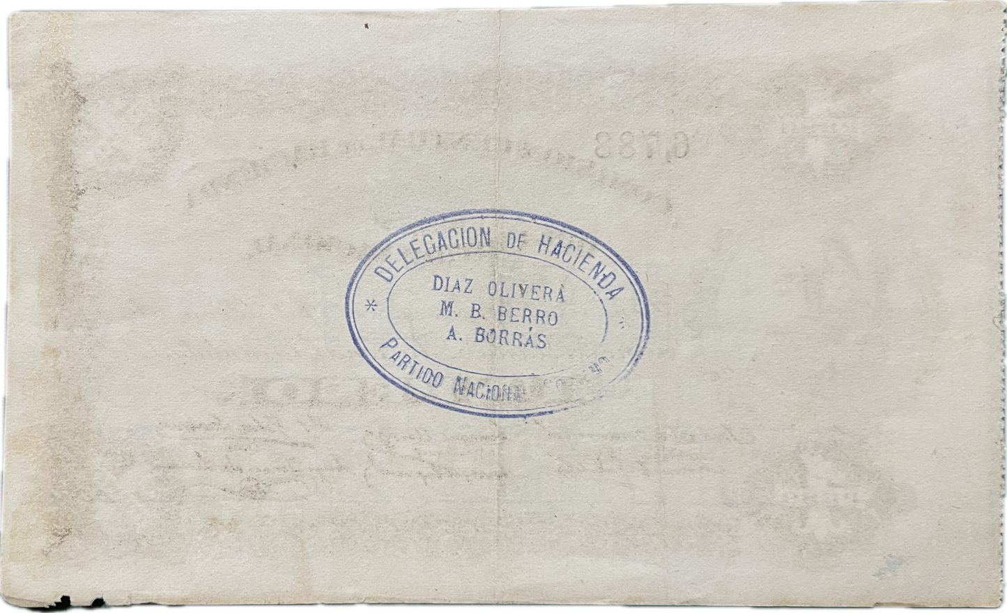 Uruguay - 1907 - 1 Peso, Comisión Central de Hacienda del Partido Nacional